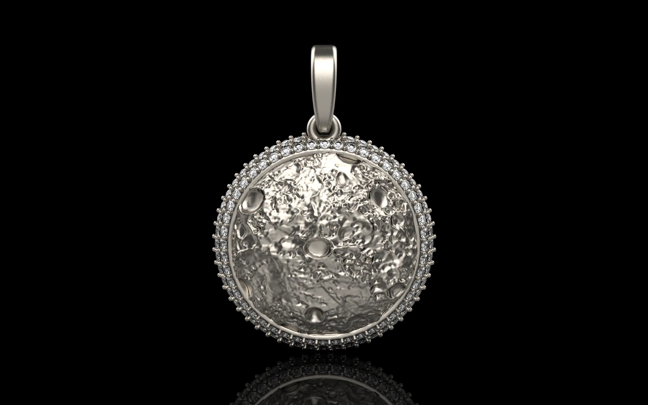 Moon pendant model 833 3D Print Model .c4d .max .obj .3ds .fbx .stl .blend