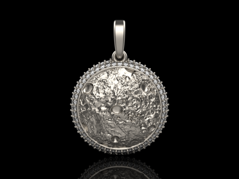 Moon pendant model 833 3D Print Model
