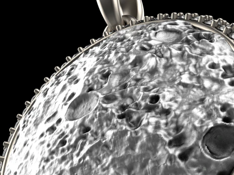Moon pendant model 833 3D Print Model