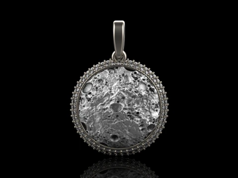 Moon pendant model 833 3D Print Model