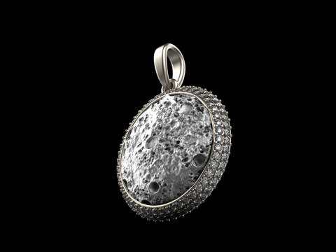 Moon pendant model 833 3D Print Model