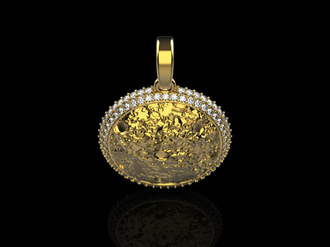 Moon pendant model 833 3D Print Model