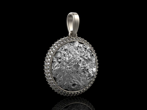 Moon pendant model 833 3D Print Model
