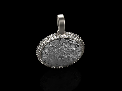 Moon pendant model 833 3D Print Model