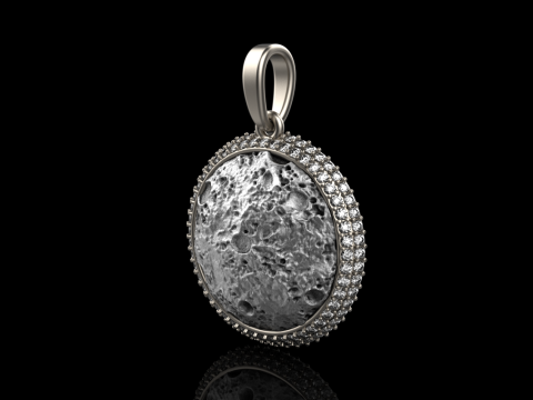 Moon pendant model 833 3D printmodel