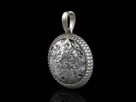 Moon pendant model 833 3D Print Model