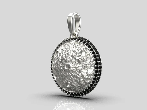 Moon pendant model 833 3D Print Model