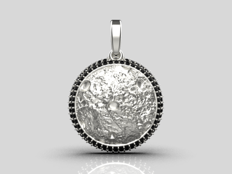 Moon pendant model 833 3D printmodel