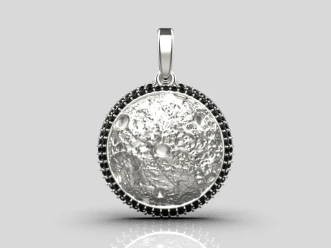 Moon pendant model 833 3D Print Model