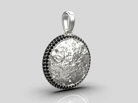 Moon pendant model 833 3D Print Model