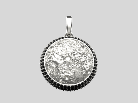 Moon pendant model 833 3D printmodel