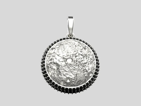 Moon pendant model 833 3D Print Model