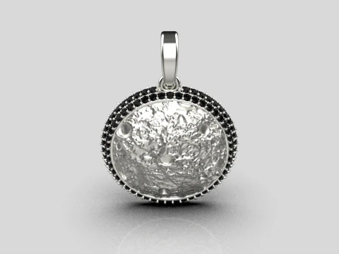 Moon pendant model 833 3D Print Model
