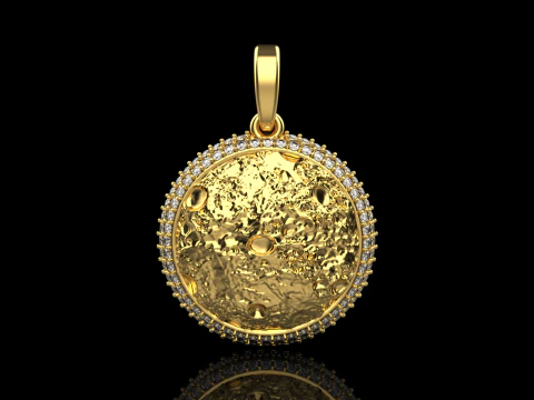 Moon pendant model 833 3D Print Model