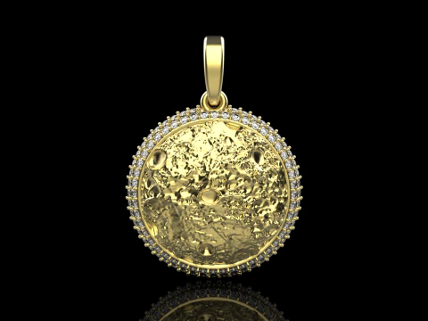 Moon pendant model 833 3D Print Model