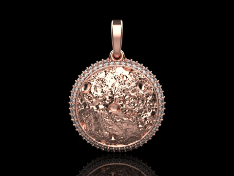 Moon pendant model 833 3D Print Model