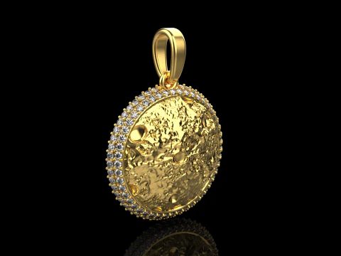 Moon pendant model 833 3D Print Model