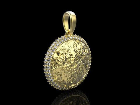 Moon pendant model 833 3D Print Model