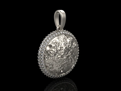 Moon pendant model 833 3D Print Model