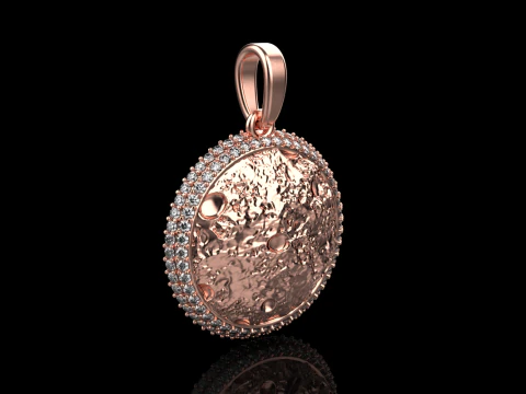 Moon pendant model 833 3D Print Model