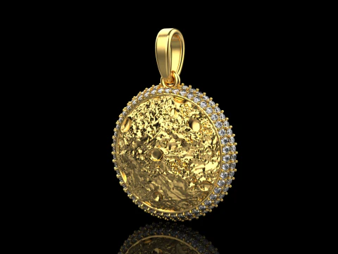 Moon pendant model 833 3D Print Model