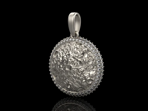 Moon pendant model 833 3D Print Model