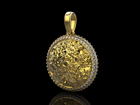 Moon pendant model 833 3D Print Model