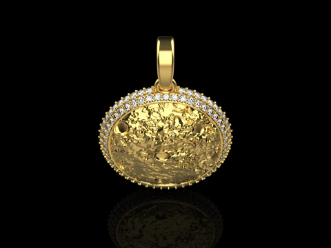 Moon pendant model 833 3D Print Model