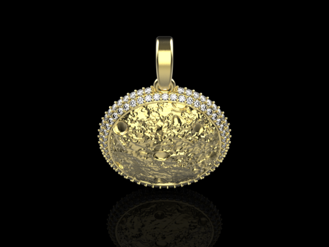 Moon pendant model 833 3D printmodel