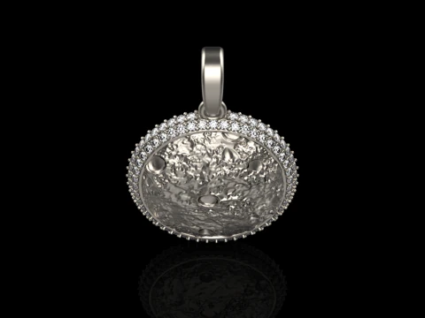 Moon pendant model 833 3D Print Model