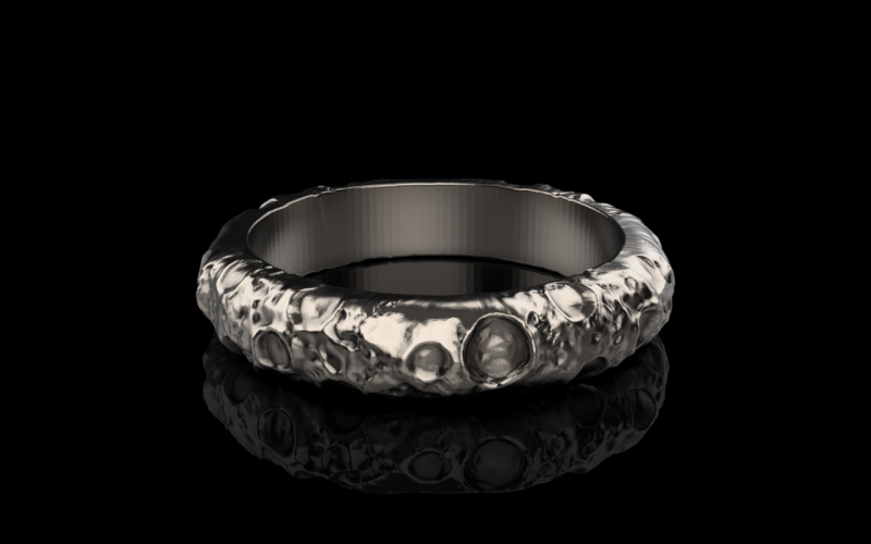 Moon ring model 832 3D 打印模型 .c4d .max .obj .3ds .fbx .stl .blend 
