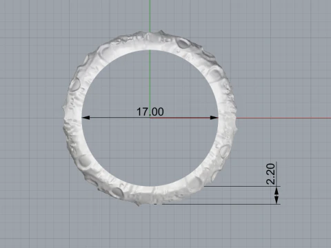 Moon ring model 832 3D Print Model