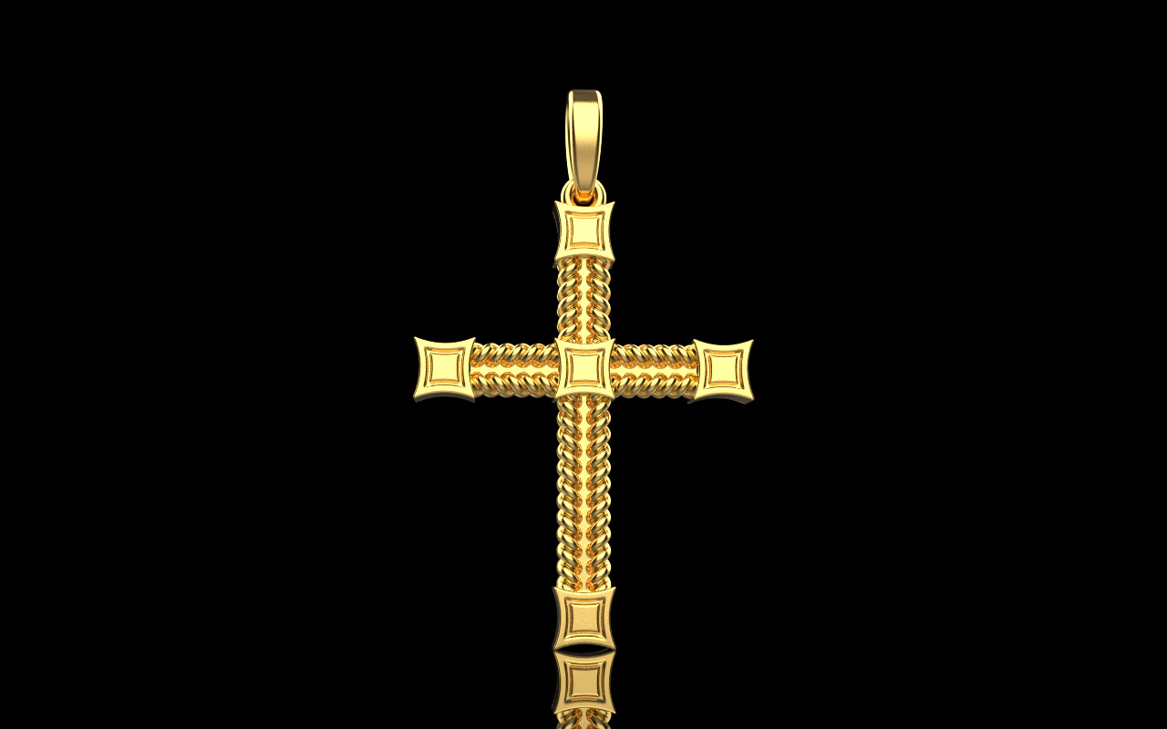 Rope cross model 831 3D Print Model .c4d .max .obj .3ds .fbx .stl .blend