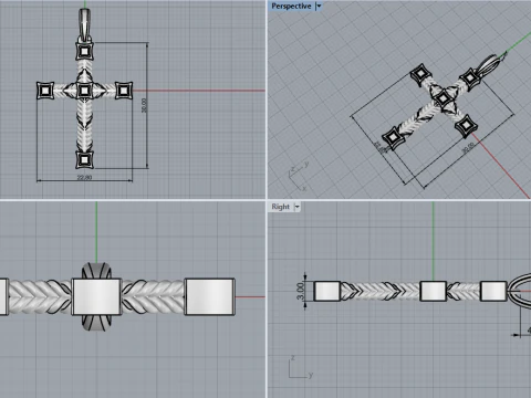 Rope cross model 831 3D Print Model
