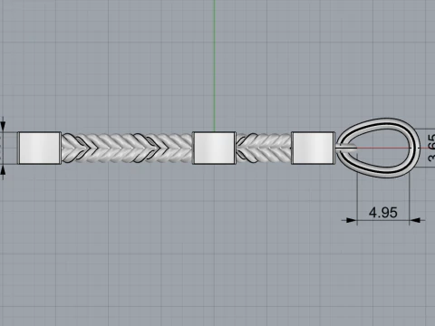 Rope cross model 831 3D Print Model