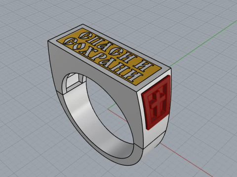 Signet ring save and protect model 830 3D Print Model