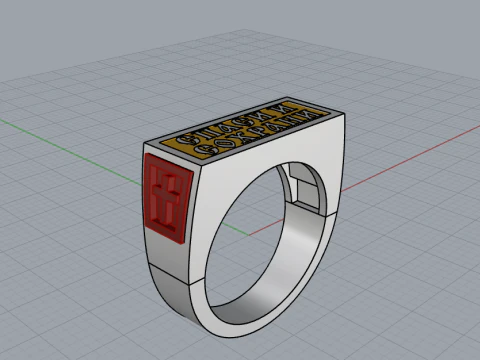 Signet ring save and protect model 830 3D Print Model
