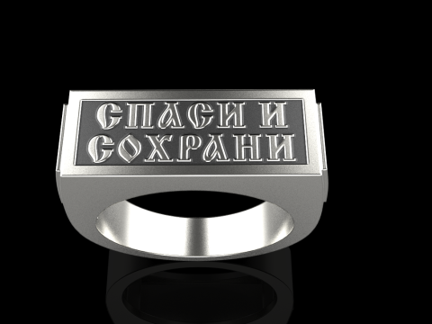 Signet ring save and protect model 830 3D Принт Модель