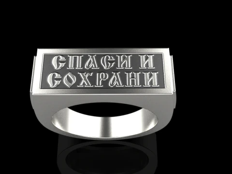 Signet ring save and protect model 830 3D Print Model