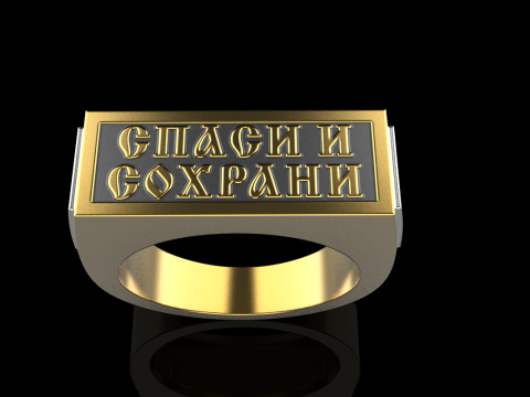 Signet ring save and protect model 830 3D Принт Модель
