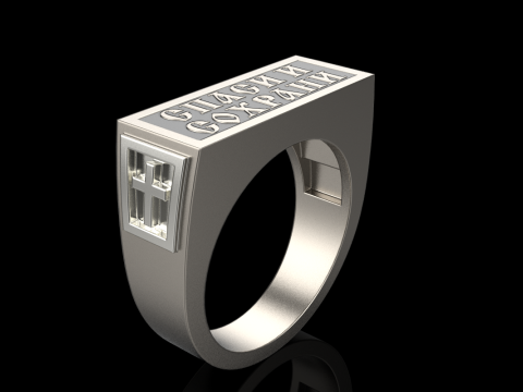 Signet ring save and protect model 830 3D Принт Модель
