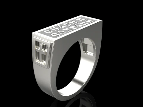 Signet ring save and protect model 830 3D Print Model