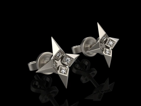Star earring model 829 3D Print Model
