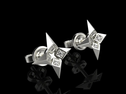 Star earring model 829 3D Print Model