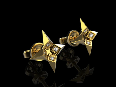 Star earring model 829 3D Print Model