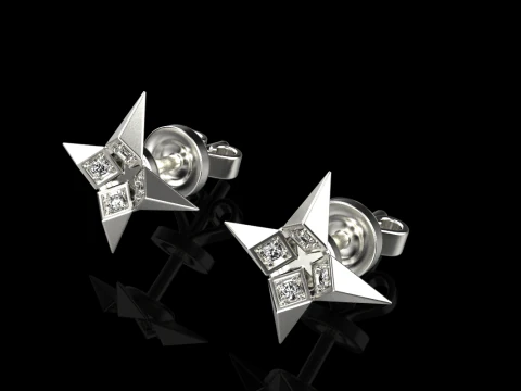 Star earring model 829 3D Print Model