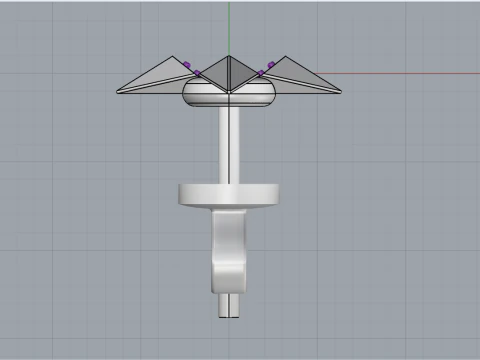 Star earring model 829 3D Print Model