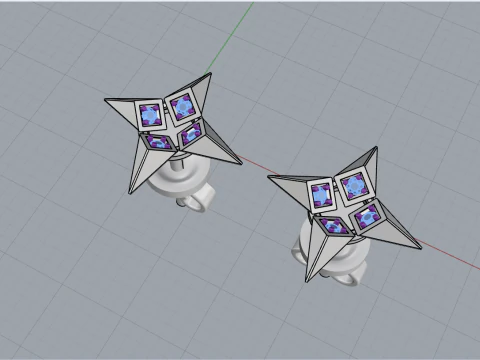 Star earring model 829 3D Print Model