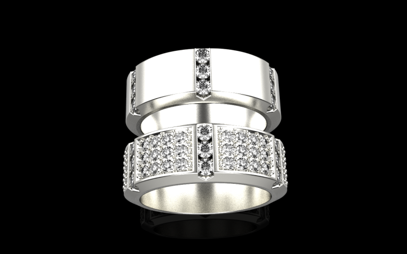 Wedding rings model 828 3D 프린트 모델 .c4d .max .obj .3ds .fbx .stl .blend