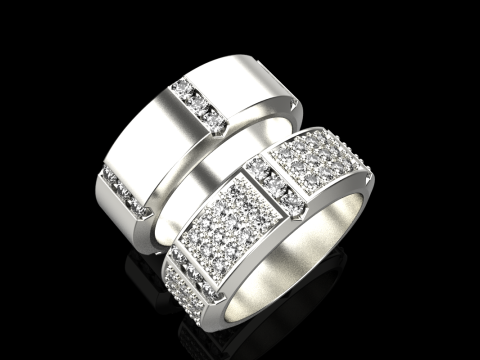 Wedding rings model 828 3D 프린트 모델